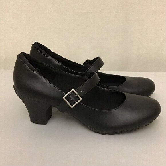 Safe-T-Step 9 Dani Mary Jane Women’s Comfort Shoes Black Heels Career Work - Picture 2 of 11